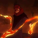 Sukuna getting ready to use his flame technique in Jujutsu Kaisen Season 2